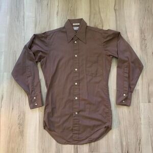 Vintage 1970s Enro Enduro chocolate western shirt Small